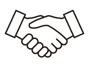 hand-shake icon of a handshake