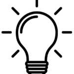 lightbulb icon illustration of a lightbulb