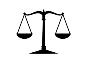 scales icon of a balanced scale